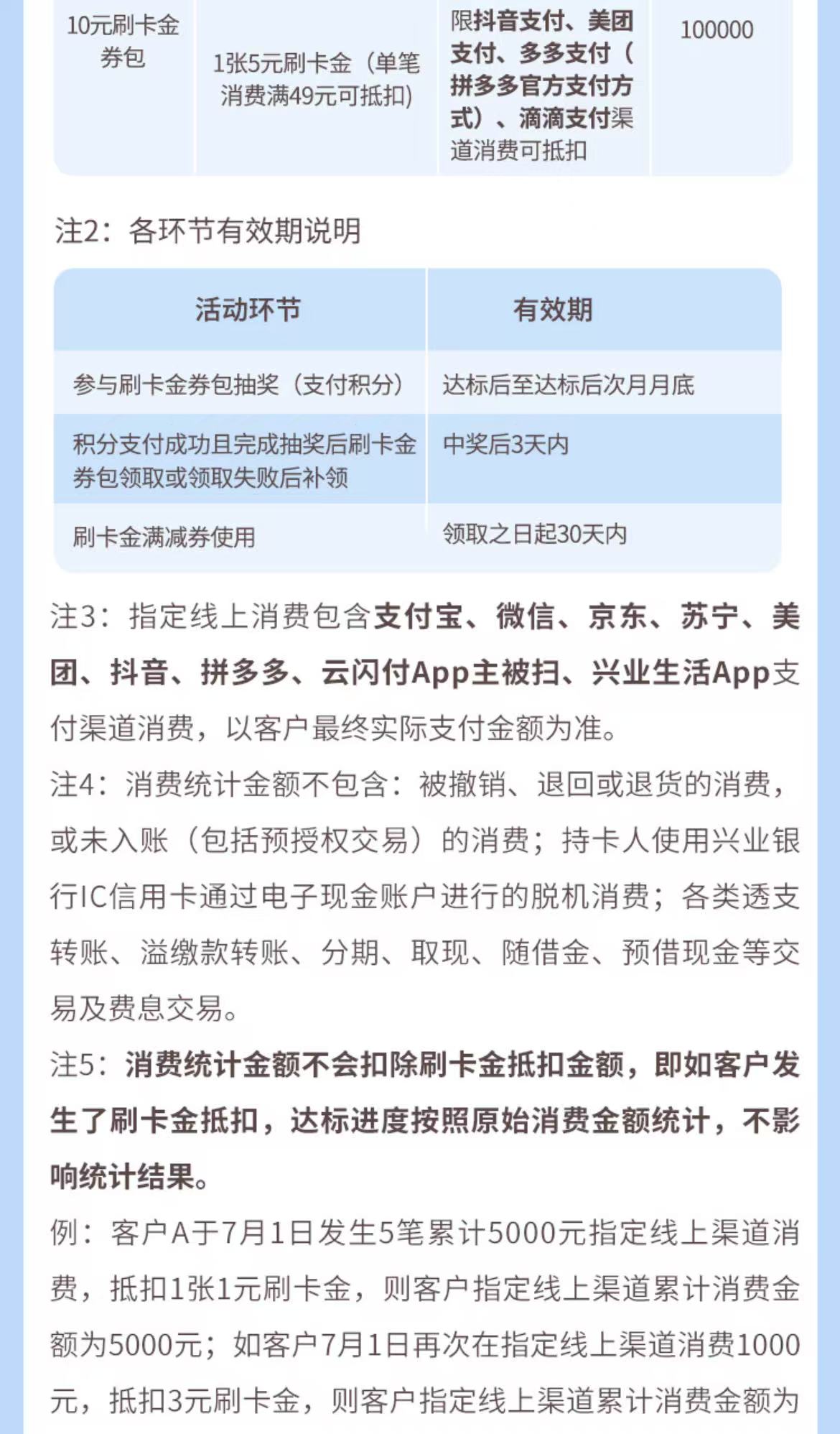 兴业银行信用卡6积分（25年8月）